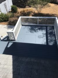 Deck staining in National City, CA by Rubio's Painting Services.